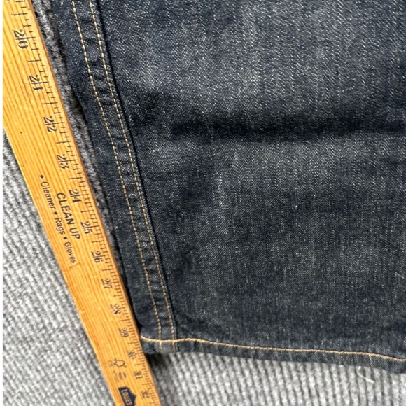 Harley Davidson Y2K Biker Moto Jean Dark Wash Straight Leg Denim Americana 30x30 - Picture 14 of 16